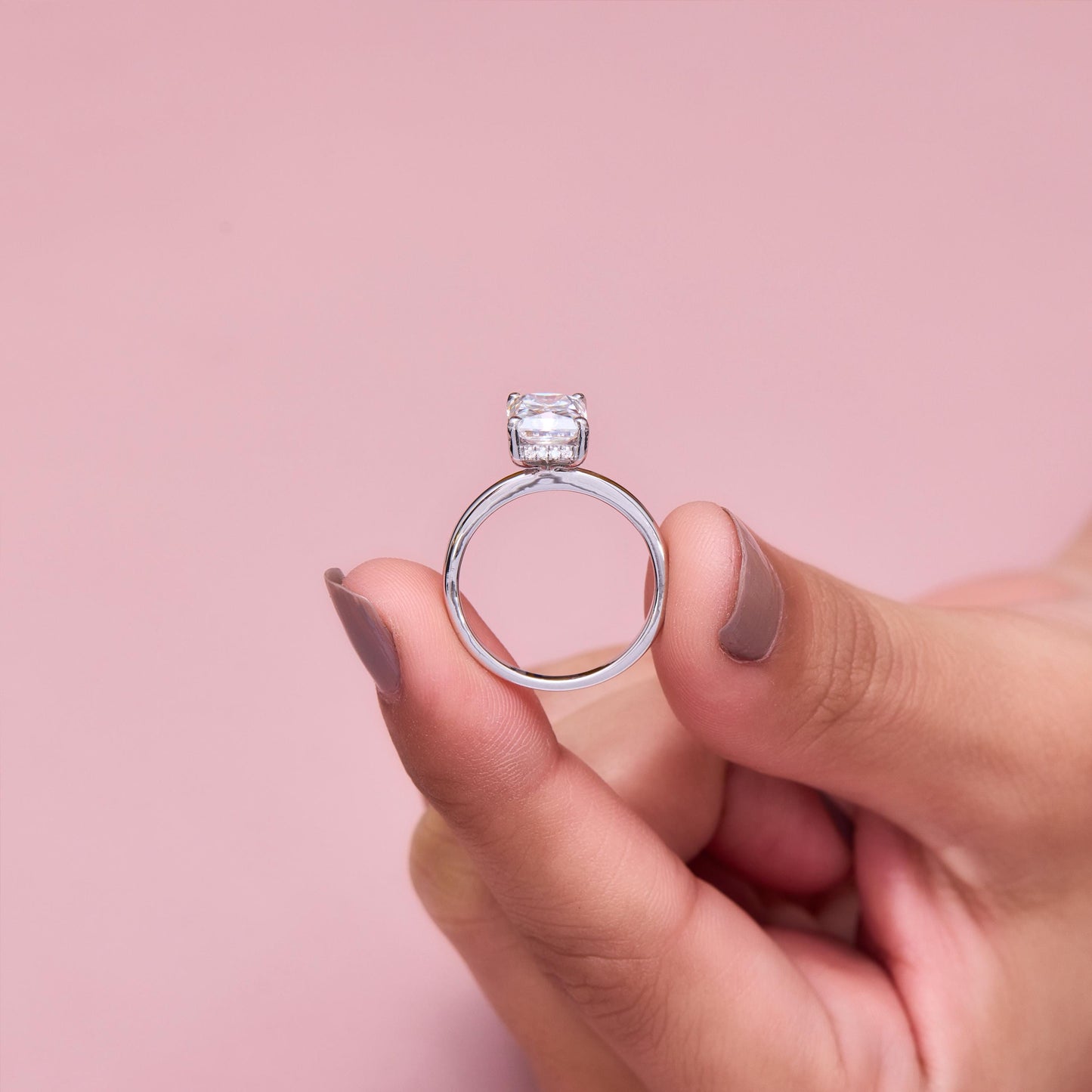 Radiant Cut Moissanite Engagement Ring, Solitaire Promise Ring, Minimalist Wedding Ring, Classic Bridal Ring, Gift for Her